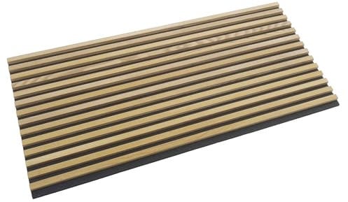 WH-Wood Akustikpaneel aus Echt-Holz, Schalldämmung im Skandinavischen Design, Eiche, H 120 cm x B 60 cm, inkl. 9 mm schallabsorbierendem Akustikfilz, hergestellt in Österreich