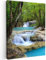 MuchoWow© Bild auf Leinwand 60x80 cm Schlafzimmer Bilder Wand Deko Wohnzimmer Modern Wanddeko Bilderwand Geschenk Wasserfall - Natur - Fluss - Wald - Wasser