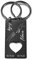lorajewel Porte-clés Couple Personnalisé Porte-clés Nom & Date Acier inoxydable Cadeau pour maman, fille, femme, petite amie, ami(e) (noir)
