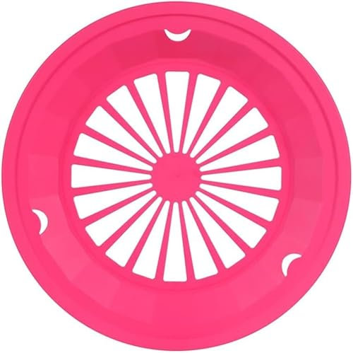 Sea & Moon 12pcs Reusable Plastic Paper Plate Holders Outdoor Picnic BBQ Party Plates (Pink)