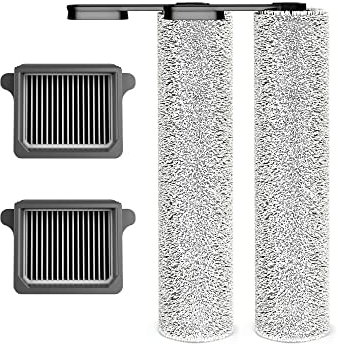 Tineco Filtre HEPA de Remplacement*2 et Rouleau de Brosse*2, adaptés au Floor One S7 Pro, Floor One S6, Uniquement pour FW200700EU、FW110700DE