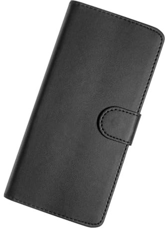 SDTEK Funda para TCL 505 Piel Carcasa Flip Wallet Libro Case Cover Cuero (Negro)