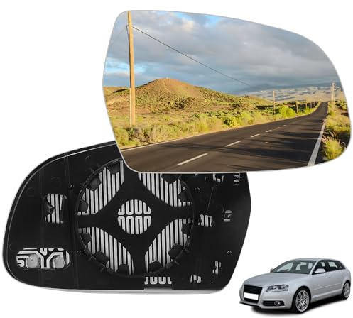 DBREAKSSpiegelglas Ersatz für für Audi A3 2010-2013, A4L 2013-201, Rechts | Ersatz Spiegelglas Heizbar für AudiA5 2010-2016, Spiegelglas Außenspiegel Glas, Beheizbar Rückspiegelglas, Außenspiegel