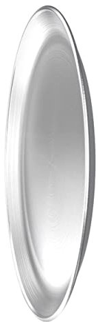 FUNOMOCYA 1Stk Pizzateller edelstahlplatte edelstahlteller Pizza-Grillrost bauchläden Dessertschalen Wandtattoos Backformen Essenstablett Hausmannskost Grilltablett Rostfreier Stahl Silver