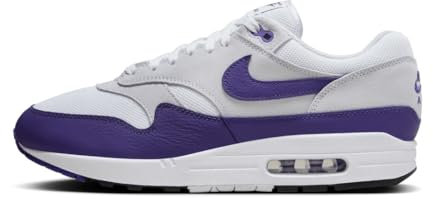 NIKE Air Max 1 Men's Trainers DZ4549 (White/Field Purple 101) UK 8.5 (EU 43)