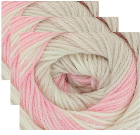 King Cole Fjord DK Knitting Wool Acrylic Self Pattern Fairisle Yarn 1 x 100g (Afjorden - 4920) (Pack of 3)