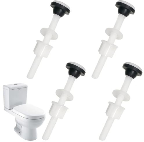 4 Pack Plastic Toilet Tank Bolts, M10 Toilet Cistern to Toilet Pan Fixing Fitting Sealing Kit Close Coupling Bolts WC Tank to Bowl Bathroom Toilet Repair Kits