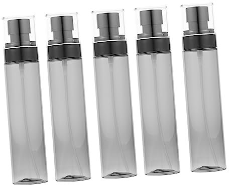 DRESSOOS 5St Pumpspender aus Aluminium Reisesprühflasche Reisebehälter für Toilettenartikel parfüm mini abschminkwasser haarspray got2be das parfum Parfümflasche Probeflasche Plastik Black