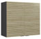 Vicco Hängeschrank Fame-Line, Glashängeschrank, Eiche Paneel, 80 cm