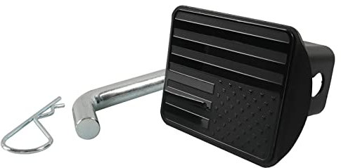 Illkjasfc Gancio di traino in metallo nero 3D adatto a ricevitori da 5,1 cm con perno di bloccaggio