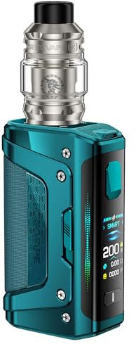 Geekvape Aegis Legend 5 Mod Kit | 200W TC Box Mod (Batterie nicht enthalten) Vape mit Z Sub Ohm Tank 5.5ml Vaper Z Coil Vaporizer Kein Nikotin (Gletscher Grün)