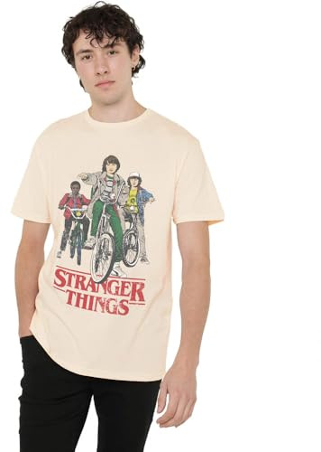Stranger Things - Hawkins Bike Riders Unisex T Shirt, Cream, XXX-Large