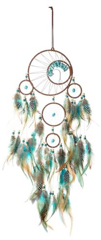 Sensor de Sueños de Plumas, Atrapasueños, India Atrapasueños Pluma Atrapasueños Hecho a mano con Plumas Atrapasueños DIY Atrapasueños para decoración de pared de regalo