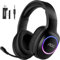 AOC Wireless Gaming Headset for PS5, PS4, Nintendo Switch, PC, Bluetooth 5.4 & 2.4GHz Gaming Headphones with Noise Canceling Mic, RGB, Type-C, 20ms Latency, 45H, 7.1 Virtual Surround, Comfortable
