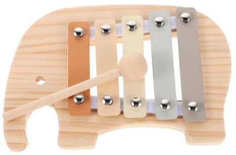 Toyvian Elefanten Xylophon Für Buntes Hölzernes Musikinstrument Kleinkinder Montessori Schlagzeug Mit Schlägel Für Die Musikalische Früherziehung
