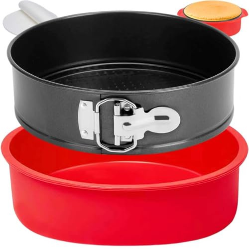 Springform Pan 9 Inch Nonstick, Leakproof Cheesecake Pan with Protector, Spring Form Pans for Cheesecake, 9 Inch Springform Cake Pans for Baking with Removable Bottom and 50Pcs Parchment Paper