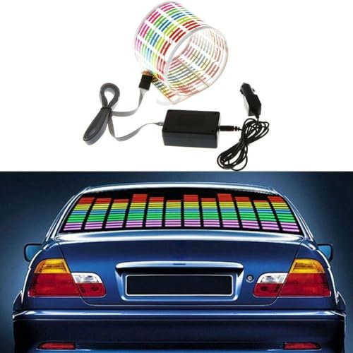Musik-Rhythmus-LED-Auto-Sticker Blitzlicht Lampe mit Sound aktiviertem Equalizer für DC 12 V Fahrzeugnetzteil, mit eingebautem Soundsensor