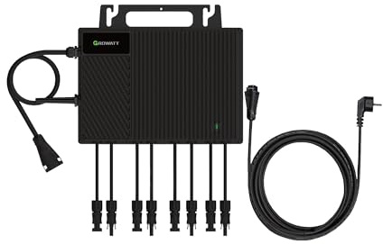 Growatt NEO 1600M-X2 Mikrowechselrichter inkl. 5m Anschlusskabel – 1600W für bis zu 4 Solarmodule – WiFi – VDE-konform – Balkonkraftwerk geeignet – Photovoltaik Inverter – PV Wechselrichter
