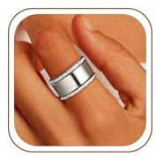 SIXDUTON 3 Stück Ringe Damen, 14 Karat Vergoldete Ringe Set Stapelbare Daumenringe Fingerring Stapelringe Verlobungsring Set Schmuck Geschenke für Muttertag Mutter Frauen