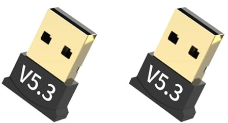 Janasiba 2X Bluetooth 5.3 Adapter für PC USB Bluetooth Dongle Empfänger Sender für Desktop Laptop Lautsprecher