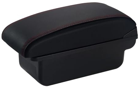 Für Seat Für Ibiza Armlehnenbox Mit Mittelkonsole Integriertem Getränkehalter Und Nachrüstteil Auto(A1 Red Line No USB)