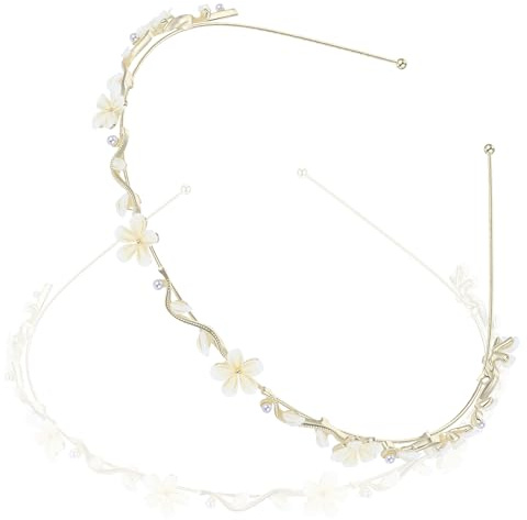 Cobee Braut Haarschmuck Blumen,Haarschmuck Kommunion Mädchen Stirnband Hochzeit Gast Braut Blumenkranz Thinp Prinzessin Blumenkranz Haare für Brautjungfer Blumenmädche