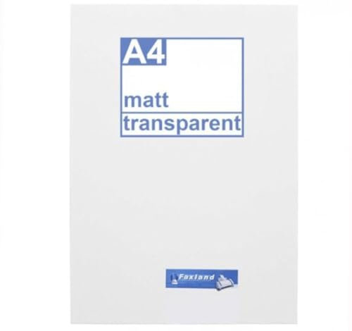 Klebefolie 10 x DIN A4 transparent matt - Druckerfolie, klebend, zum bedrucken, Wetterfest, Wasserfest für Laserdrucker, Outdoor