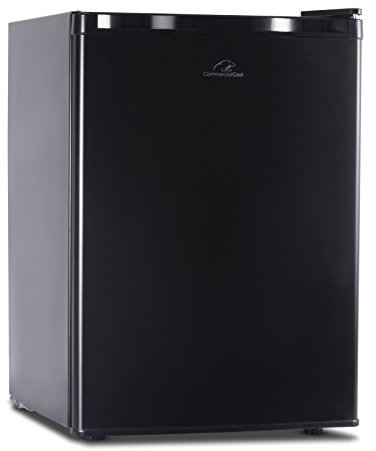 Commercial Cool Compact Single Door Refrigerator and Freezer, 2.6 Cu ft (Black)
