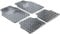 Walser Gummimatten, Universal Automatte Metallic, Fußmatten Komplettset Riffelblech, Schutzmatte Silber, zuschneidbare Schmutzfangmatte 28020