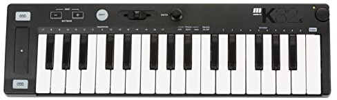 Miditech Keyboard K32S - Class Compliant USB-Masterkeyboard mit 32 Minitasten und integrierter General MIDI Klangerzeugung | Black für PC, Mac oder IPad
