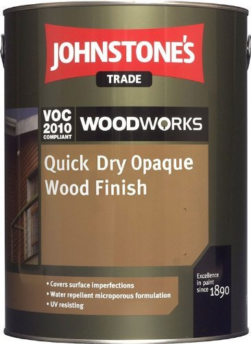 2.5 LTR JOHNSTONE'S WOODWORKS QUICK DRY OPAQUE WOOD FINISH WHITE