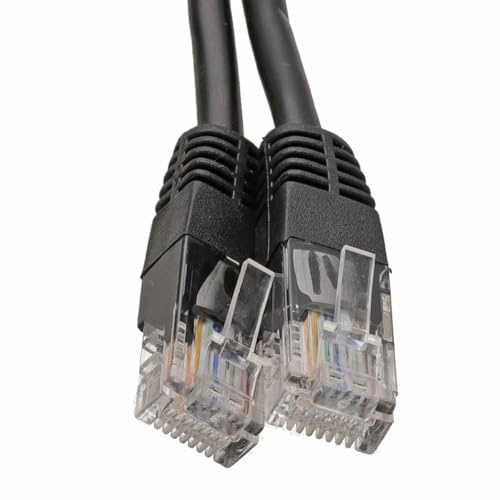 kenable Black Network Ethernet Cable RJ45 Cat5e UTP Patch Lead CCA 26AWG for PC Laptop PS3 Xbox Router 50cm 0.5m