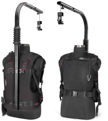 Chaleco de Soporte FLYCAM Flowline 500N. Carga útil: 10-12 kg/22-26,4 LB. Barra Superior con extensión de Brazo de 7. El Chaleco se Adapta a una Variedad de tamaños de Cuerpo (FLCM-FLN-500N)