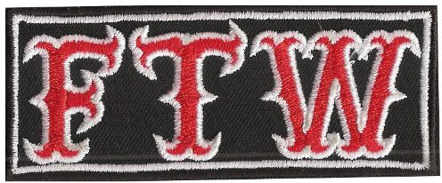FTW Aufnäher Biker Patches zum annähen/aufbügeln l Heavy Metal Kutten Aufbügler F**k the world Applikation für alle Stoffe & Leder l Motorcycle Sticker Bügelbilder l 100x40mm