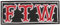 FTW Aufnäher Biker Patches zum annähen/aufbügeln l Heavy Metal Kutten Aufbügler F**k the world Applikation für alle Stoffe & Leder l Motorcycle Sticker Bügelbilder l 100x40mm