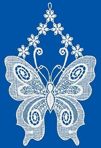 Plauener Spitze Fensterbild Schmetterling 2 Fensterschmuck Fensterdeko Bilder Deko …