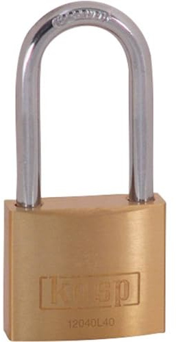 Kasp K12040L40D 40 x 40 mm Brass Padlock With Long Shackle