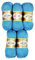Alize 5 x 100 Gramm Wolle Diva Batik einfarbig, 500 Gramm merzerisierte Strickwolle Microfiber-Acryl (blau 346)