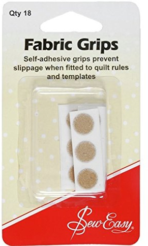 Sew Easy 10mm Ruler Fabric Grips Anti Slip Self Adhesive Pads For Templates ER899 by Sew Easy