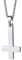 Xianli Wang Jewelry Upside Down Cross Pendant Necklace for Men Boy Inverted Cross Stainless Steel (White)