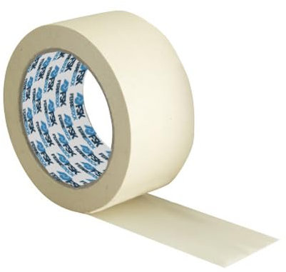 Ferrestock FSKTMA002 Rollo Cinta Adhesiva de carrocero para enmascarar, tamaño 25MMx50M, fácil aplicación, no Deja Rastro, 25 mm x 50 m