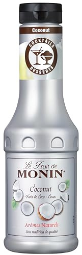 Monin Le Fruit Kokosnuss - FruchtPüree Mix (1 x 0,5l) – Fruchtzubereitung mit Kokosnuss – Premium Zutat für Cocktails, Smoothies, Mocktails & Desserts – für Hobby-Barkeeper & Genießer
