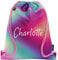 Fringoo Personalisierbare Kinder-Tasche mit Kordelzug und Reißverschlusstasche, PE-Tasche, Schwimmen, Fußball, Fitnessstudio, Schultasche für Jungen und Mädchen, Unisex Kinder, Pastellfarben, L