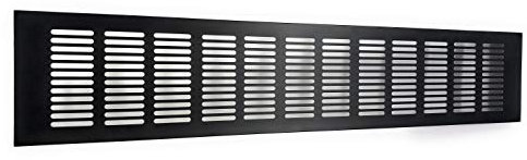 20 x 4 / 500x100mm Braun Lack Kitchen WORKTOP/Plinth Heat Vent Grill Aluminium