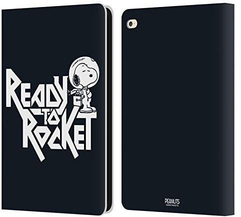 Head Case Designs Licenciado Oficialmente Peanuts Snoopy Listo para Cohete Camisetas Rock Carcasa de Cuero Tipo Libro Compatible con Apple iPad Air 2 (2014)