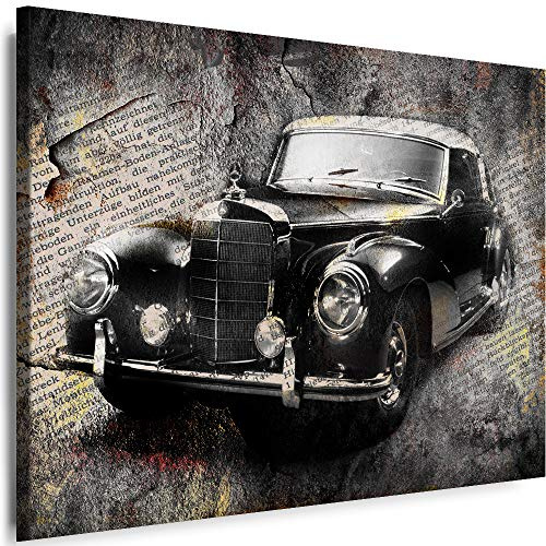 Myartstyle - Bilder Auto Mercedes Benz 300 80 x 60 cm Leinwandbilder XXL - 1 Teilige Wandbilder Oldtimer Kunstdrucke w-a-2024-58