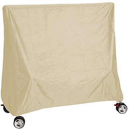 STTC Schutzhülle für Tischtennisplatte, Tischtennis-Abdeckhaube für den Außenbereich, Wasser- und staubdicht, schützt vor Beschädigungen, wetterfest, 155x75x150cm,Beige