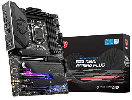 MSI MPG Z590 GAMING PLUS Mainboard ATX - unterstützt Intel-Prozessoren der 11. Generation, LGA 1200, Mystic Light, 14 Duet Rail 75A VRM, DDR4 Boost (5333MHz/OC), PCIe 4.0 x16, M.2 Gen4/3 x4, 2.5G LAN