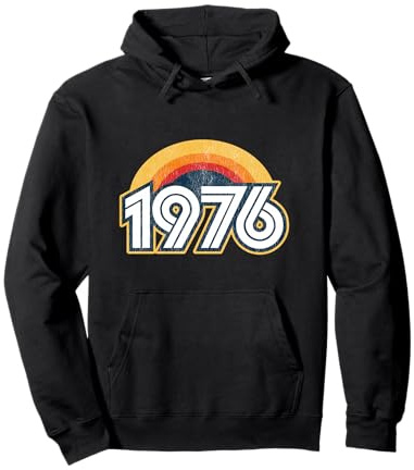 1976 Anniversaire Retro Sunrise Sweat à Capuche