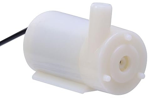Hemobllo Tauchpumpe - Mini Wasserpumpe Micro Wasserpumpe Leistungsstarke Tauch Pumpe mit USB Kabel Kleine DC Motor Brunnen Pumpe für Aquarium Teiche (Weiß)